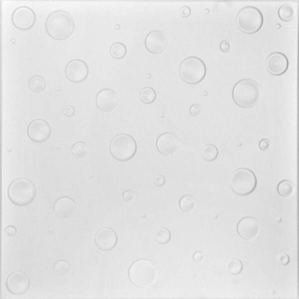 A La Maison Ceilings Bubbles 20in x 20in 8Pack Plain White Textured